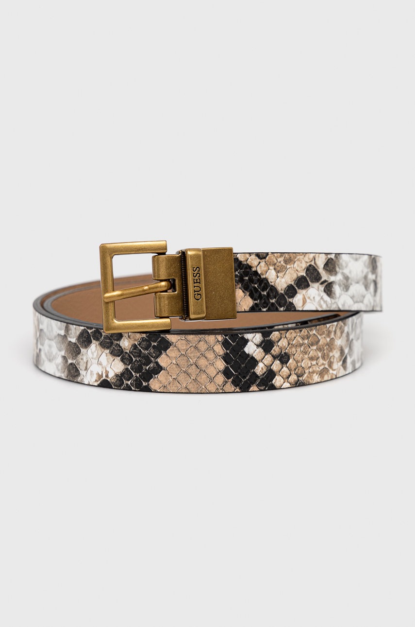 

Колан с две лица Guess дамски в бежово, Бежов