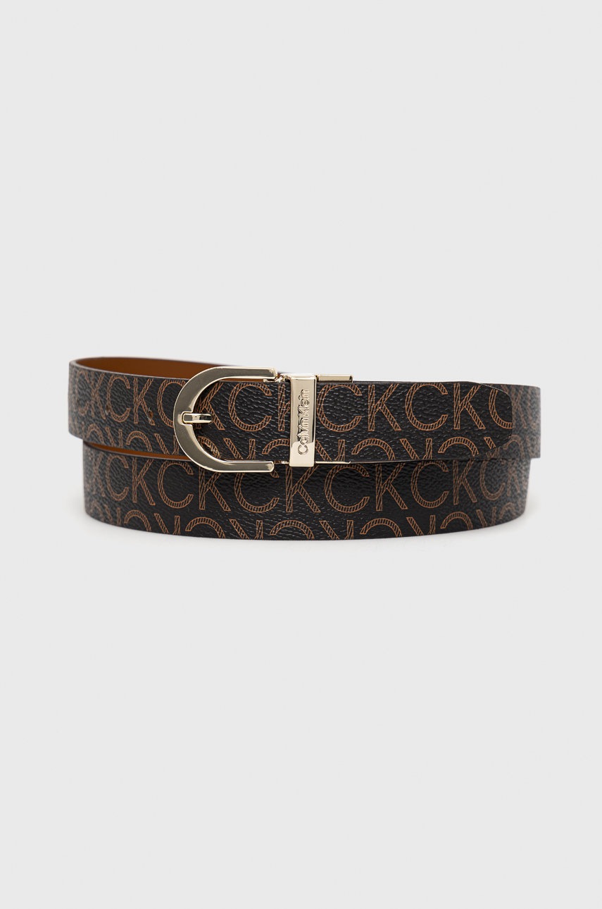

Колан с две лица Calvin Klein дамски в черно, Черен