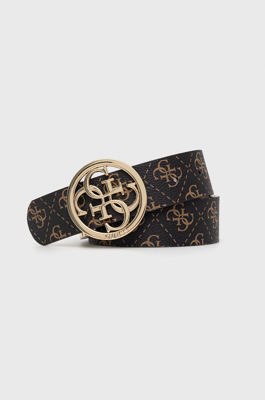 

Колан с две лица Guess дамски в кафяво, Кафяв