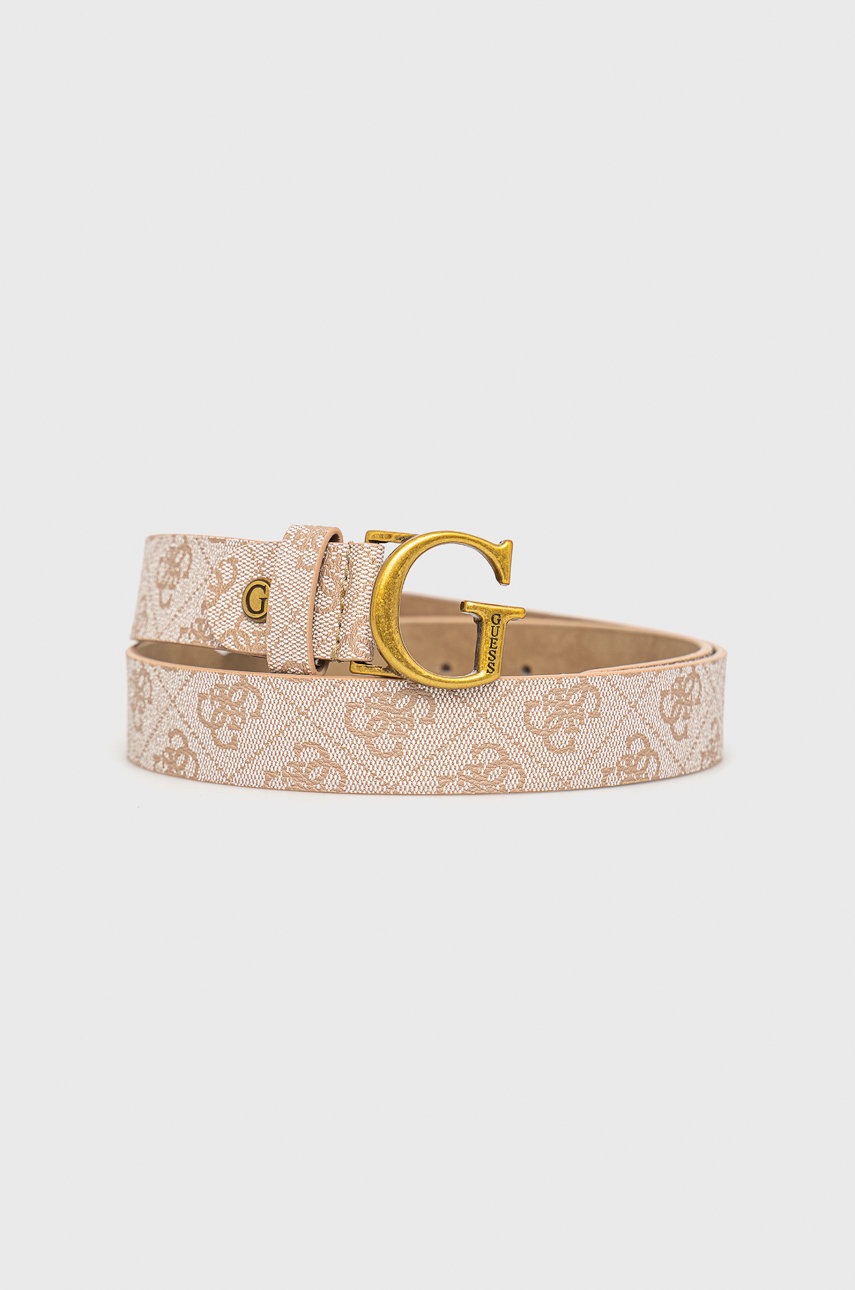 

Колан Guess дамски в бяло, Бежов