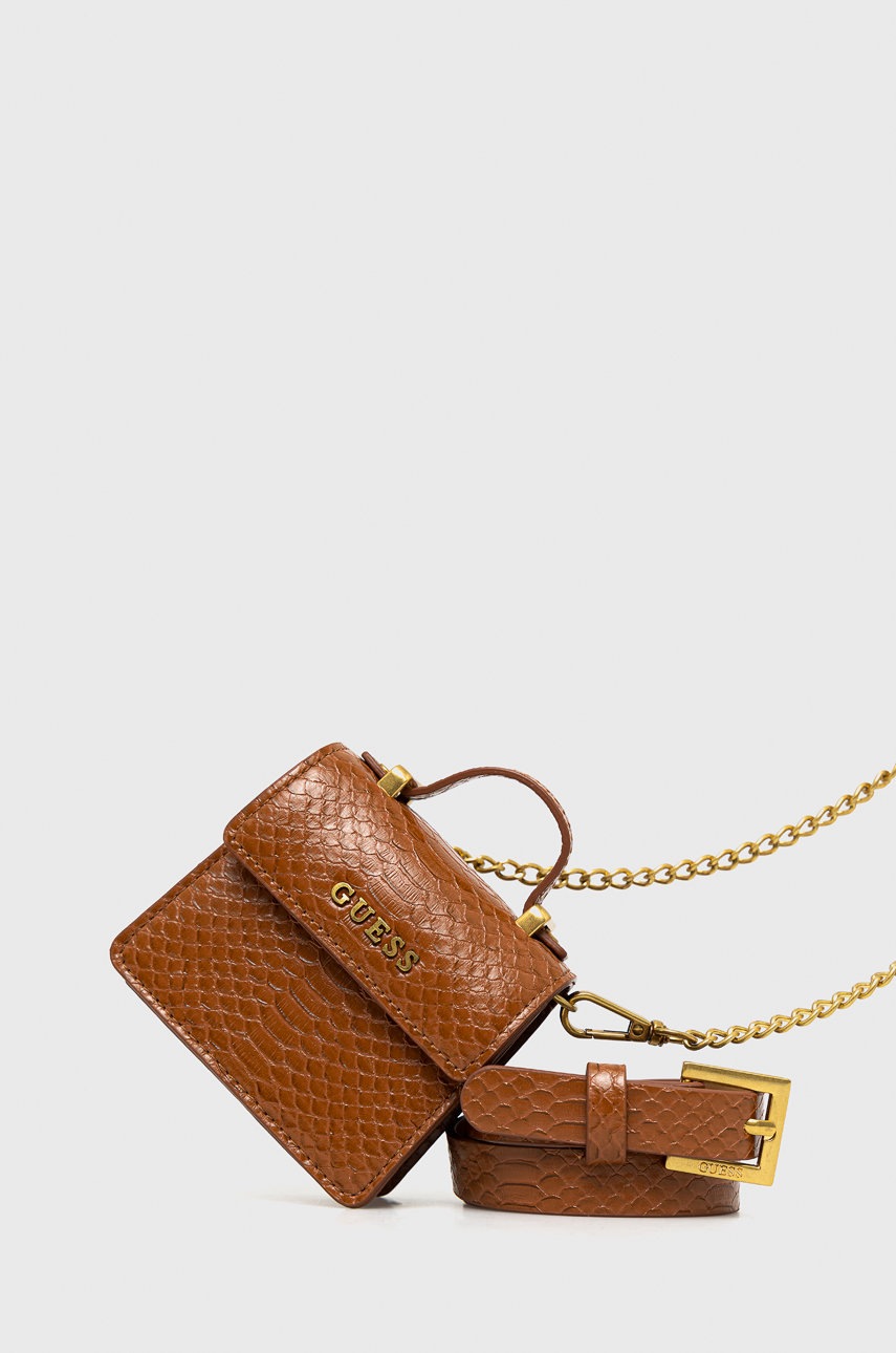 

Колан Guess дамски в кафяво, Кафяв