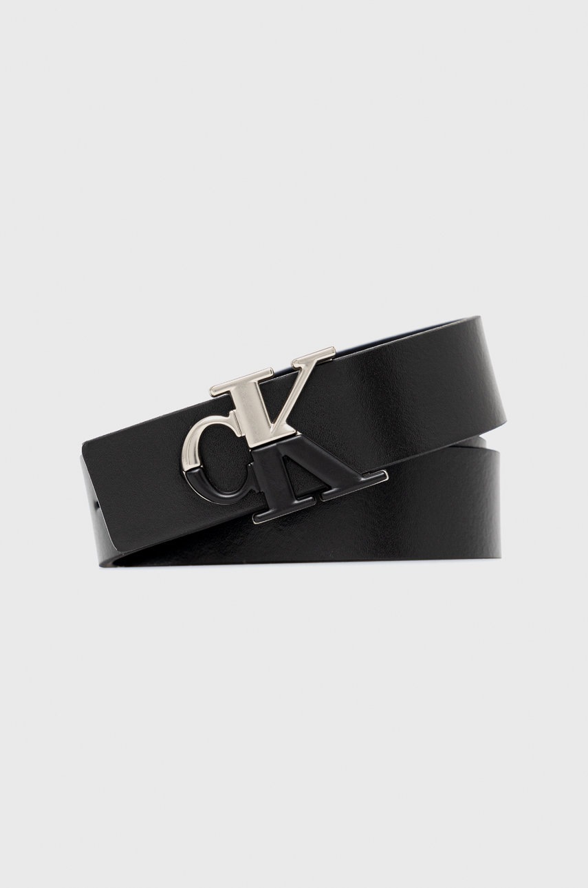 

Кожен колан Calvin Klein Jeans дамски в черно, Черен