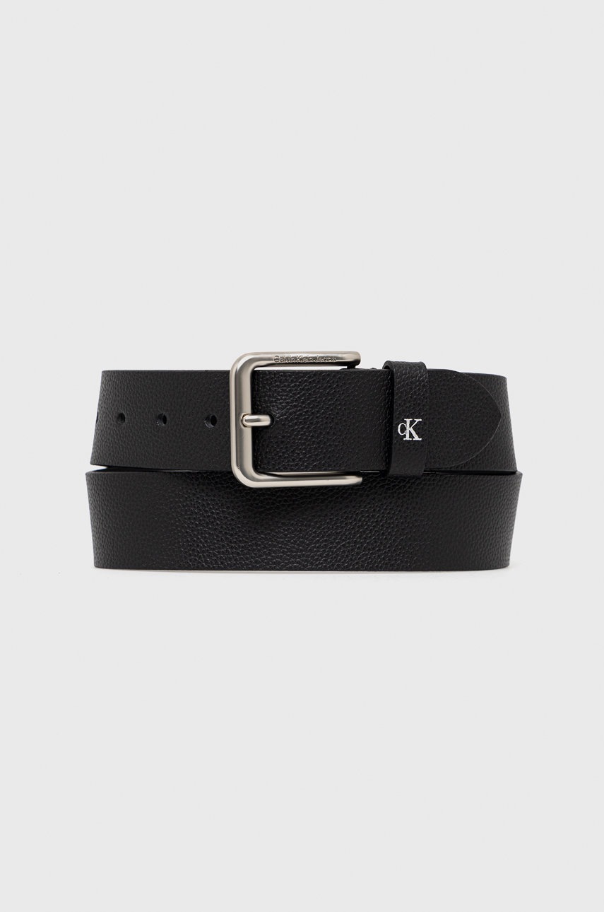 

Кожен колан Calvin Klein Jeans мъжки в черно, Черен