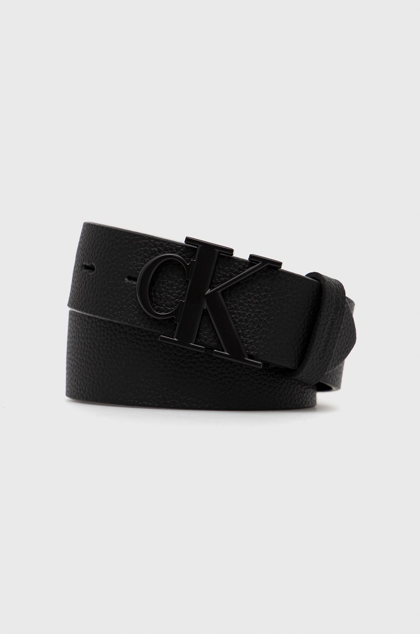 

Кожен колан Calvin Klein Jeans дамски в черно, Черен