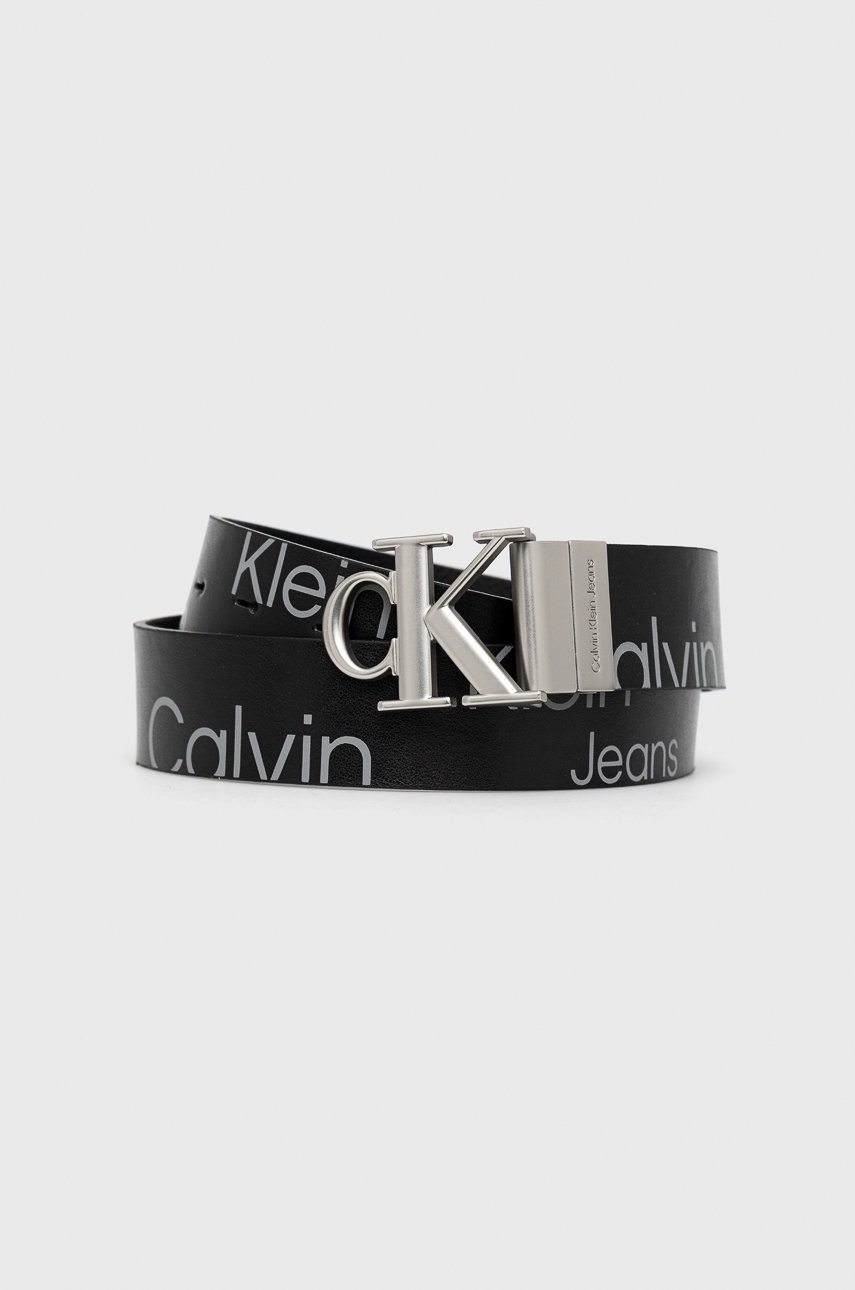 

Кожен колан Calvin Klein Jeans дамски в черно, Черен