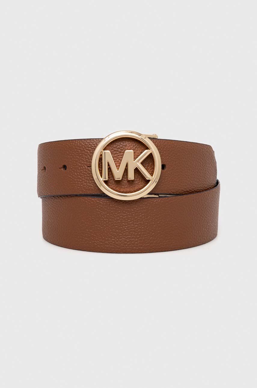 MICHAEL Michael Kors curea de piele cu doua fete femei, culoarea maro