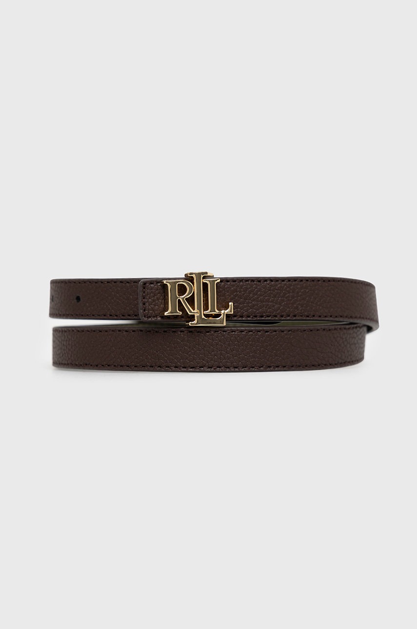 

Кожен колан с две лица Lauren Ralph Lauren дамски в кафяво, Кафяв