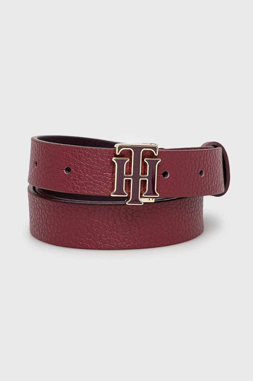 

Кожен колан Tommy Hilfiger дамски в бордо