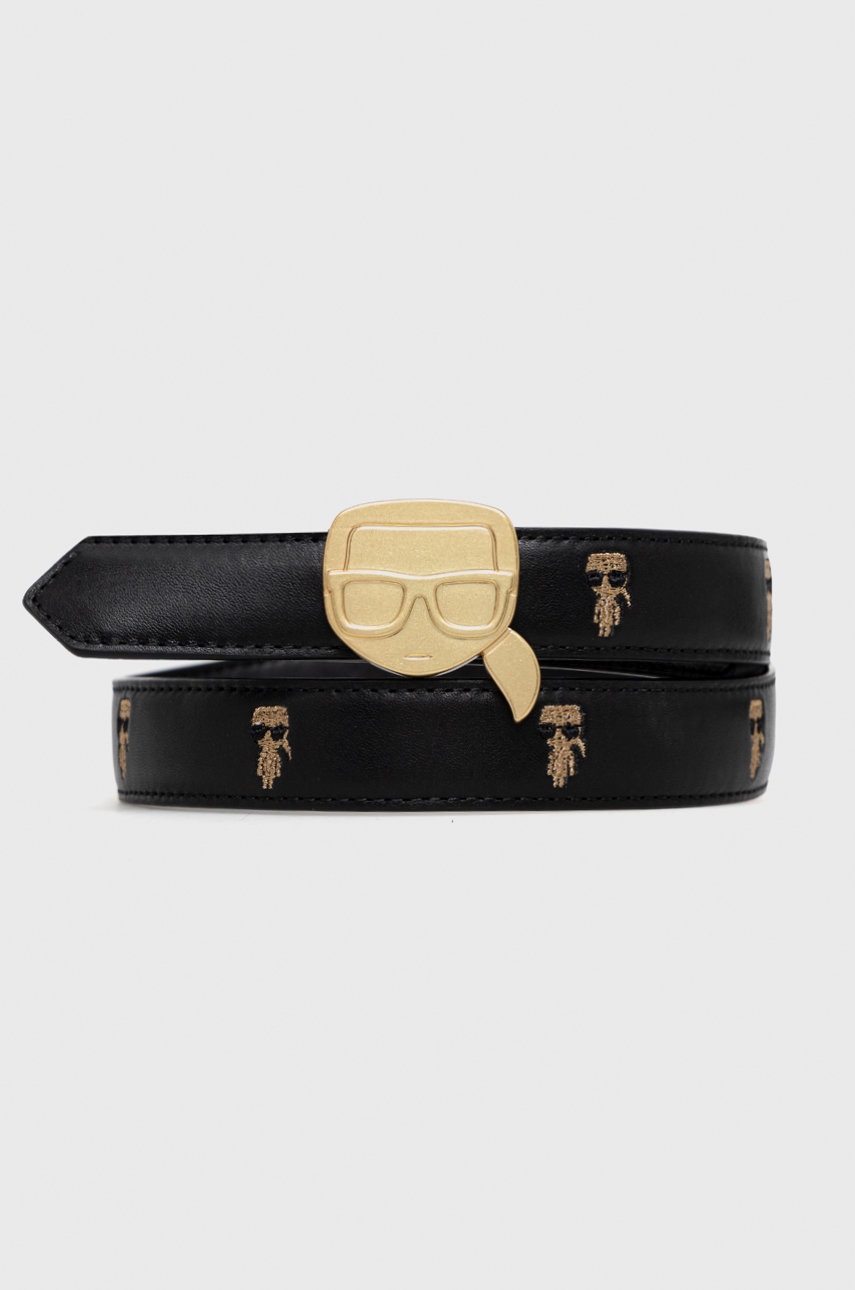

Колан Karl Lagerfeld дамски в черно, Черен