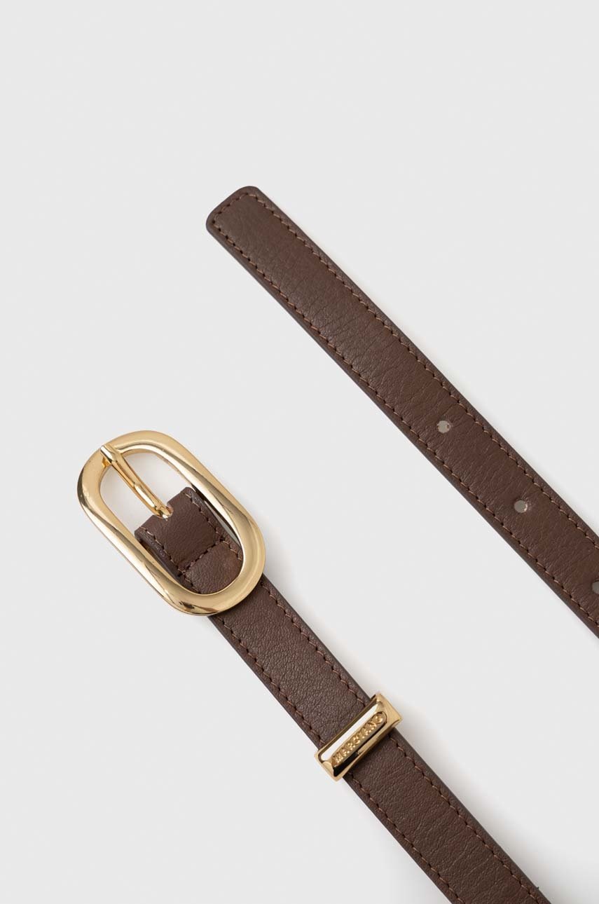 

шкіряний ремінь Marciano Guess жіночий колір коричневий