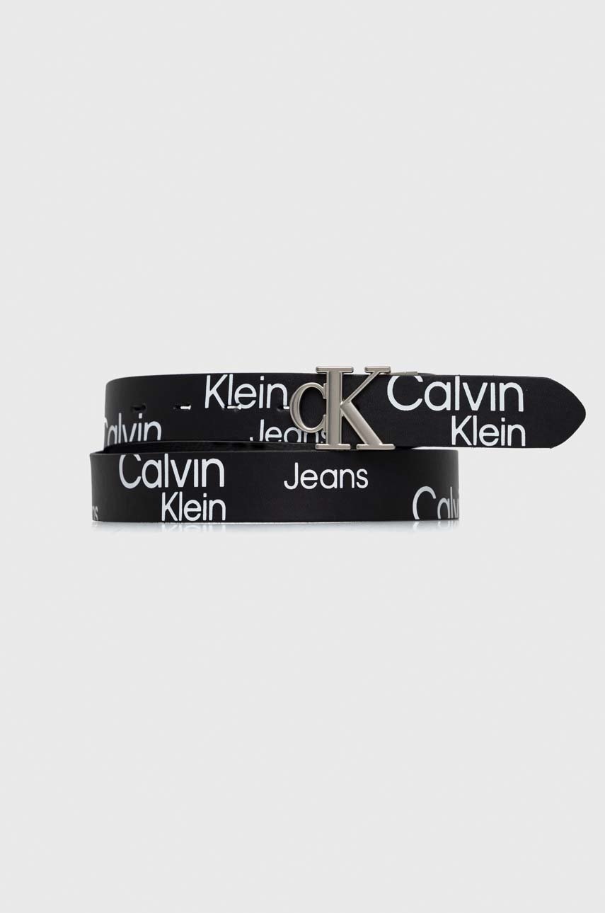 

Кожен колан с две лица Calvin Klein дамски в черно, Черен