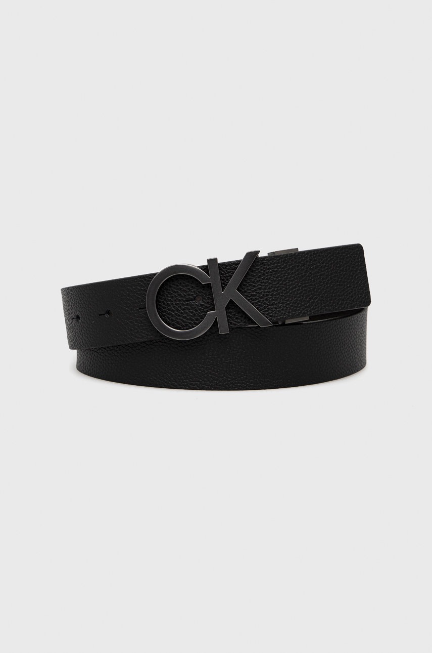 

Кожен колан с две лица Calvin Klein мъжки в черно, Черен