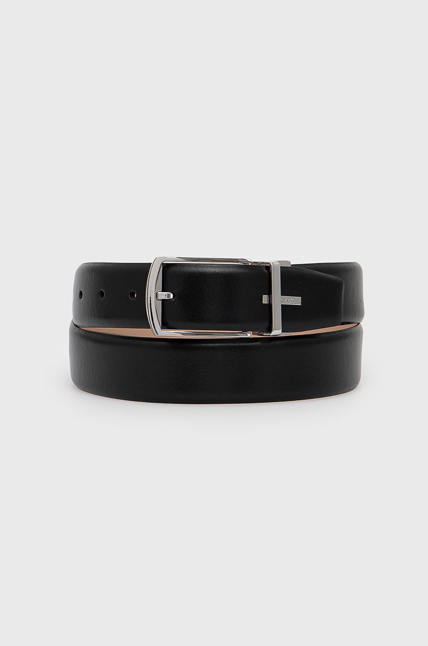 

Кожен колан Calvin Klein мъжки в черно, Черен
