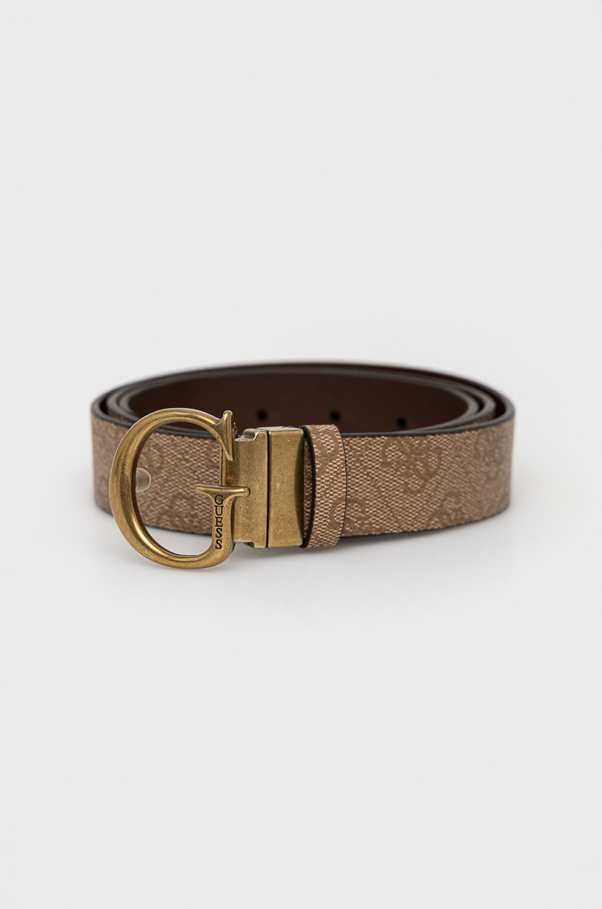 

Колан с две лица Guess мъжки в кафяво, Кафяв