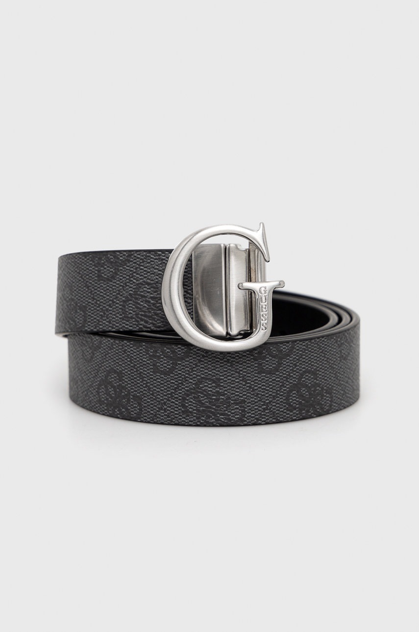 

Колан с две лица Guess мъжки в черно, Черен