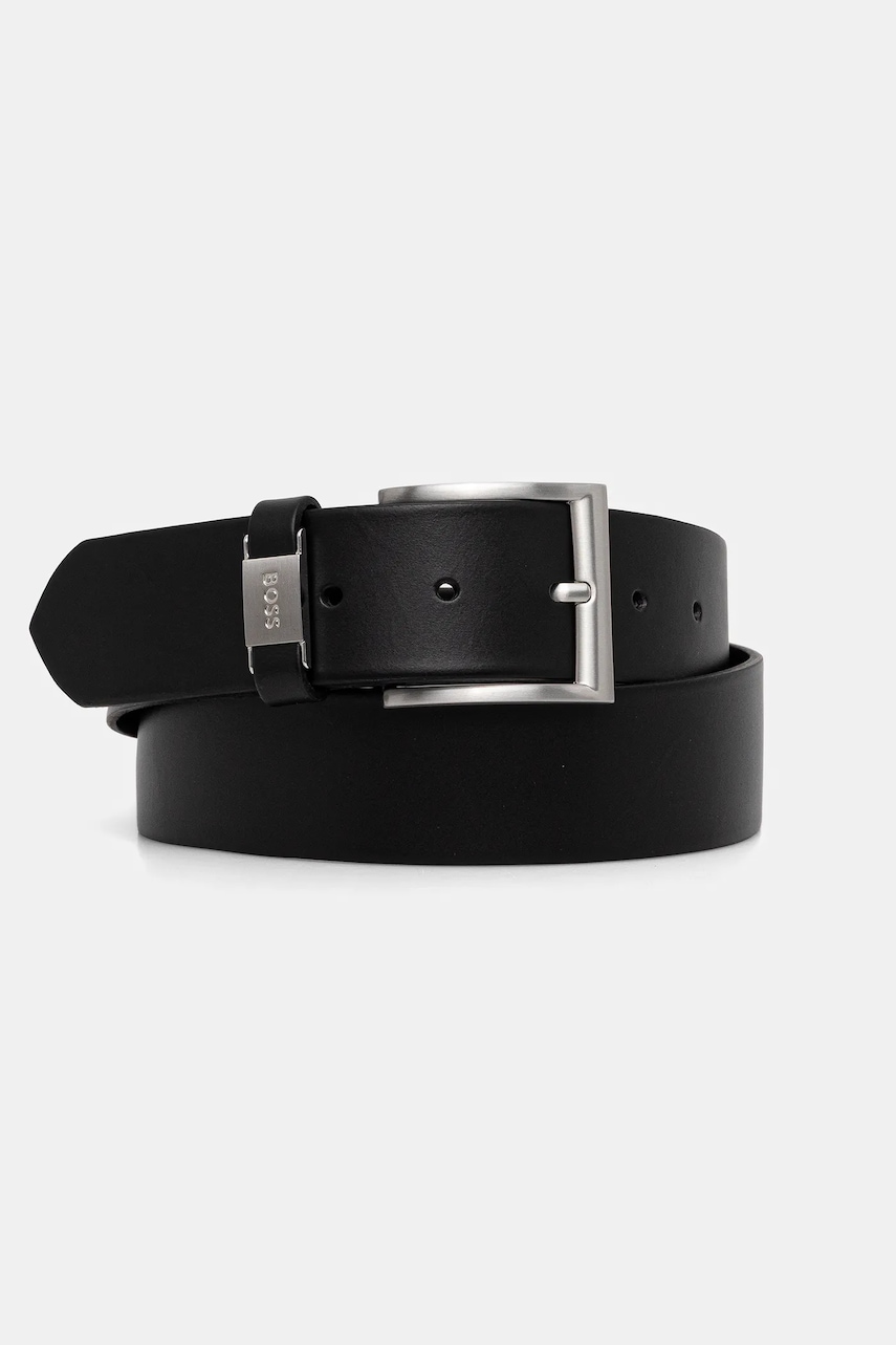 BOSS curea de piele bărbați, culoarea negru 50475116 BOSS curea de piele bărbați, culoarea negru 50475116