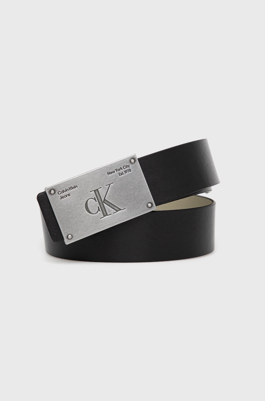 

Колан с две лица Calvin Klein Jeans мъжки в черно, Черен
