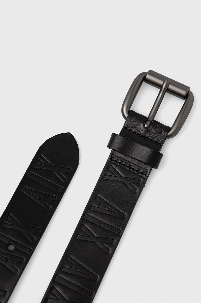 

Шкіряний ремінь Armani Exchange чоловічий колір чорний