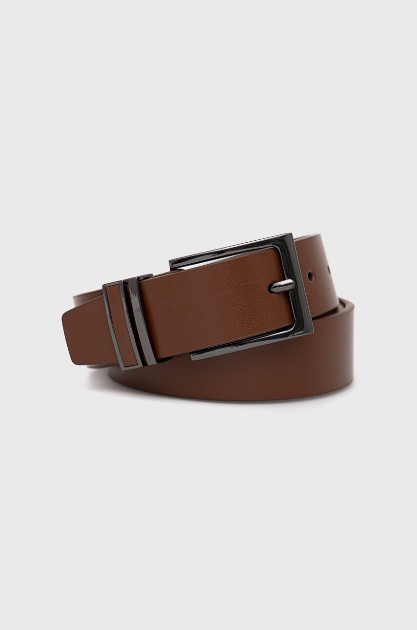 Aldo curea de piele beidleman barbati, culoarea maro