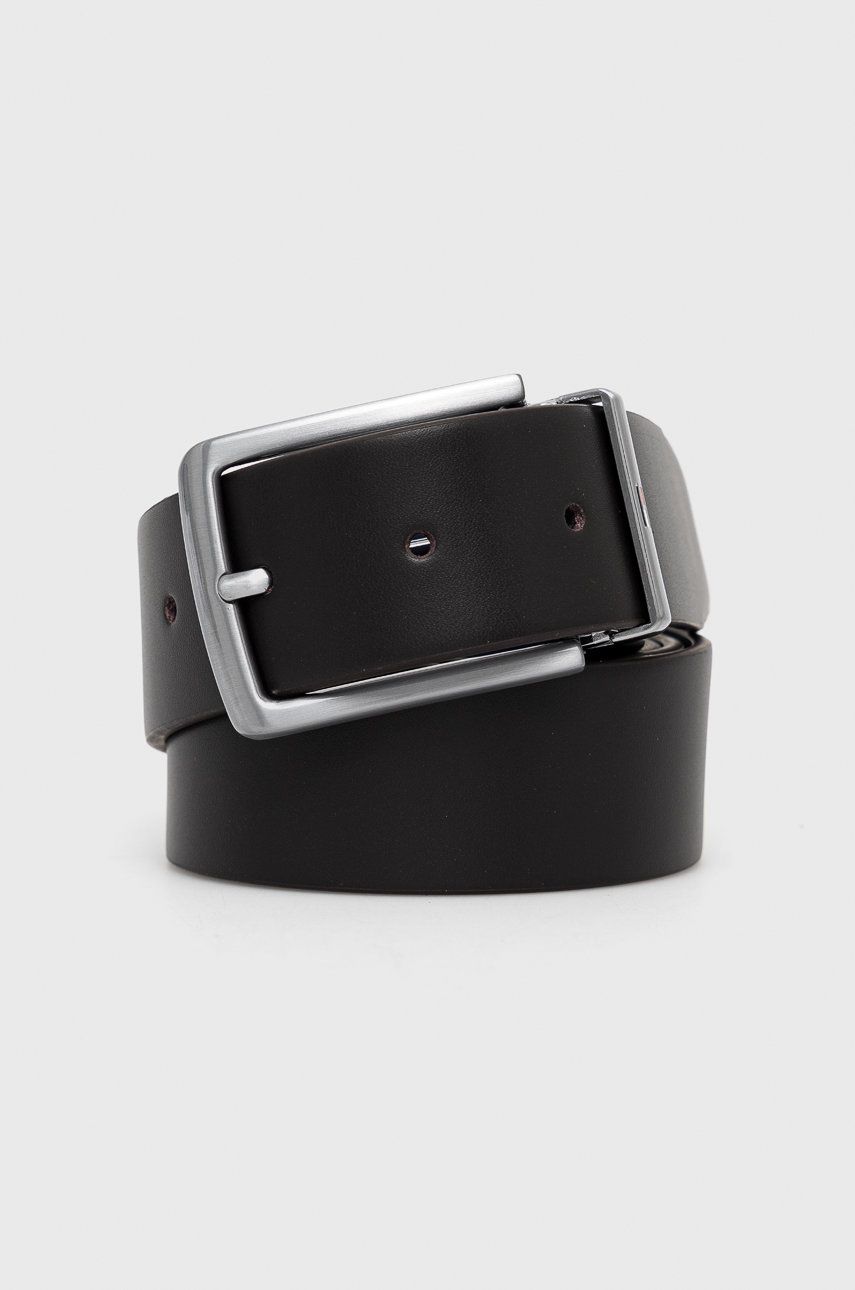 E-shop Oboustranný kožený pásek Tommy Hilfiger pánský, tmavomodrá barva