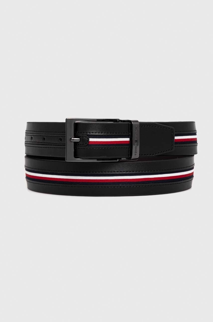 

Кожен колан Tommy Hilfiger мъжки в черно, Черен