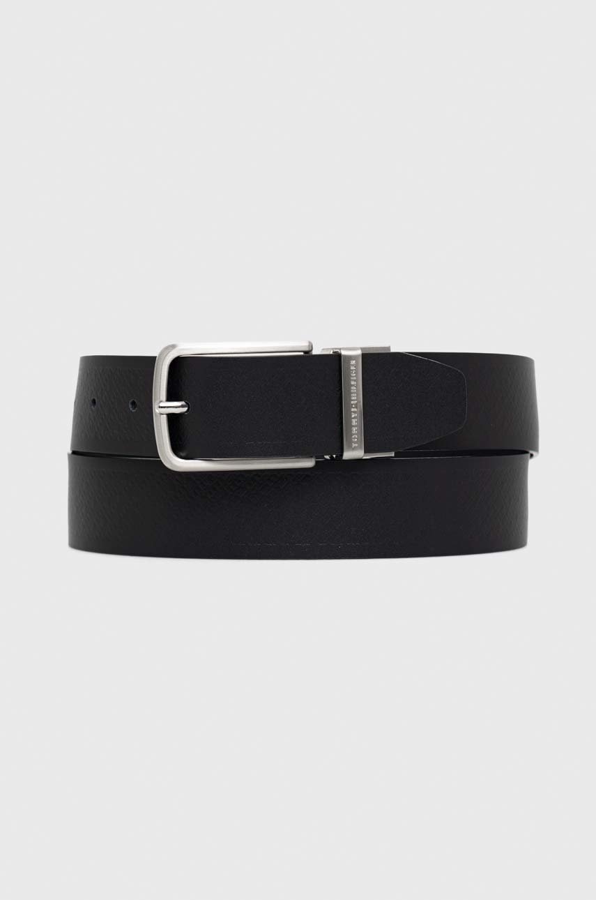 Tommy Hilfiger kifordítható bőröv fekete, férfi