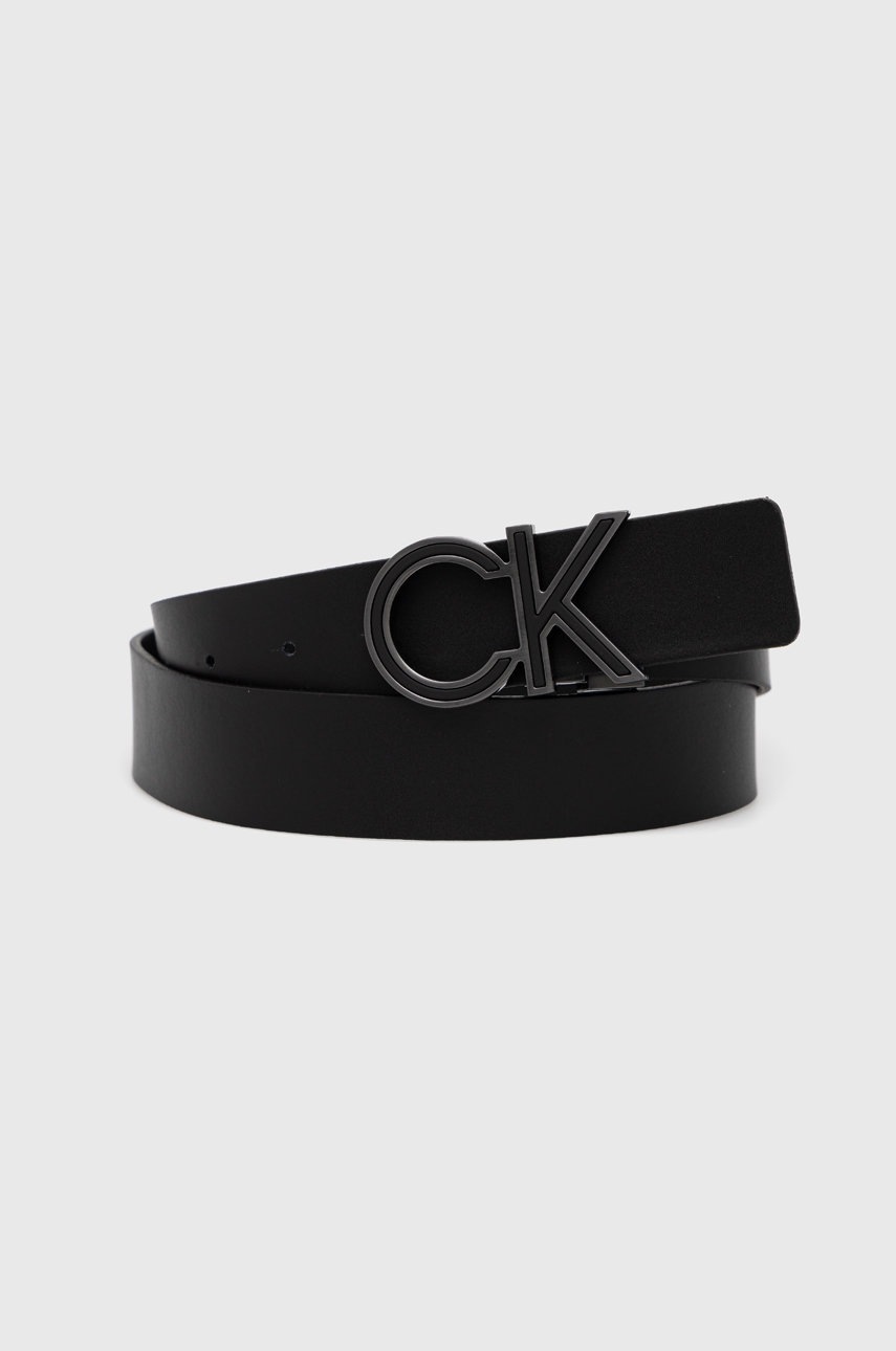 

Кожен колан с две лица Calvin Klein мъжки в черно, Черен