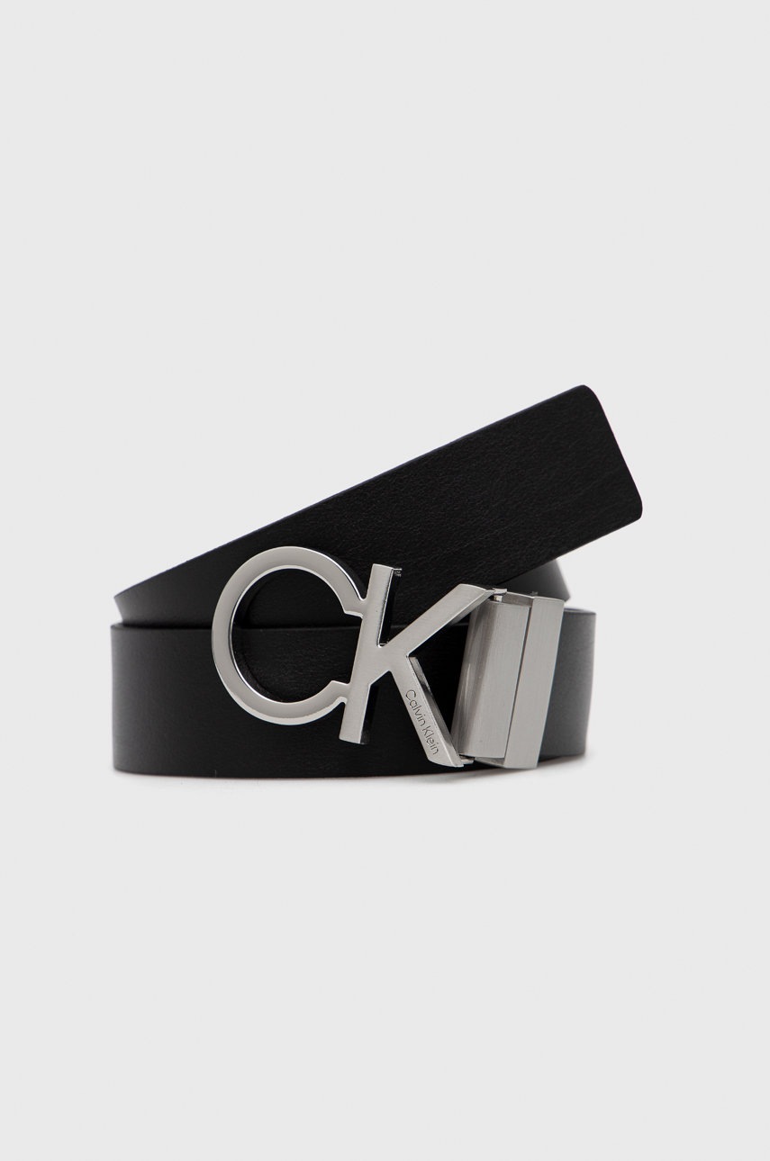 

Кожен колан с две лица Calvin Klein мъжки в черно, Черен