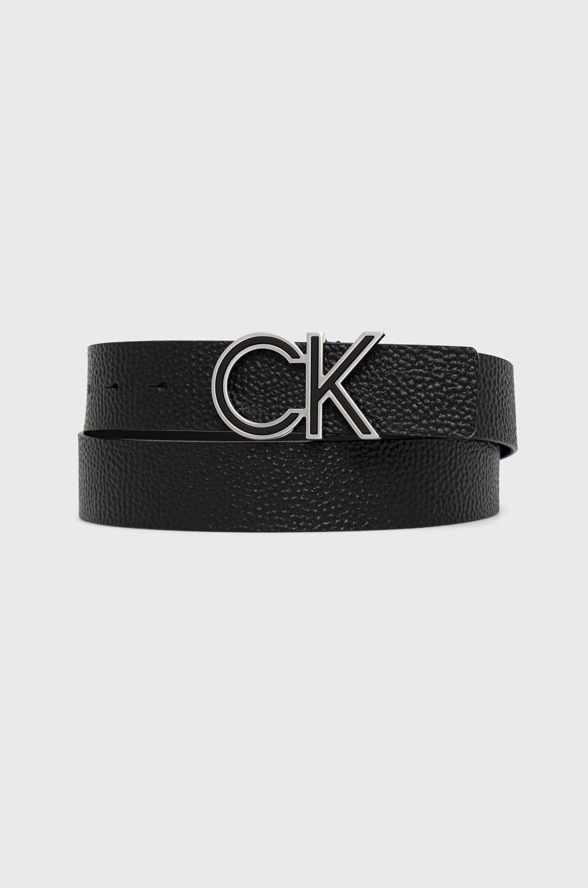 

Кожен колан Calvin Klein мъжки в черно, Черен