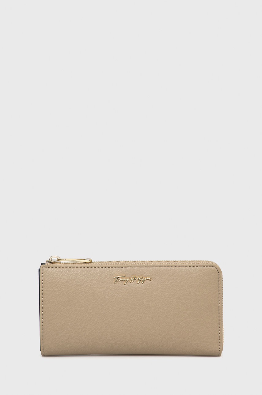 

Портфейл Tommy Hilfiger дамски в бежово, Бежов