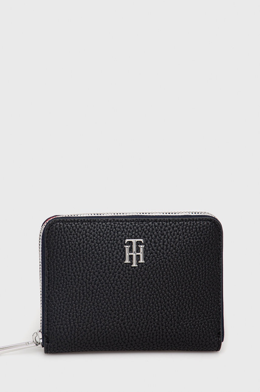 

Портфейл Tommy Hilfiger дамски в черно, Черен