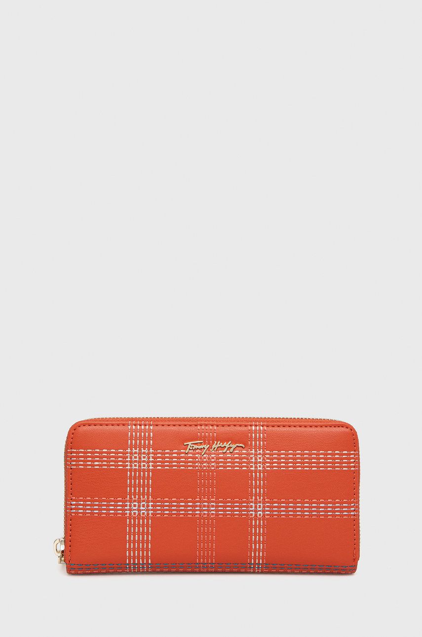 Tommy Hilfiger portfel damski kolor pomarańczowy
