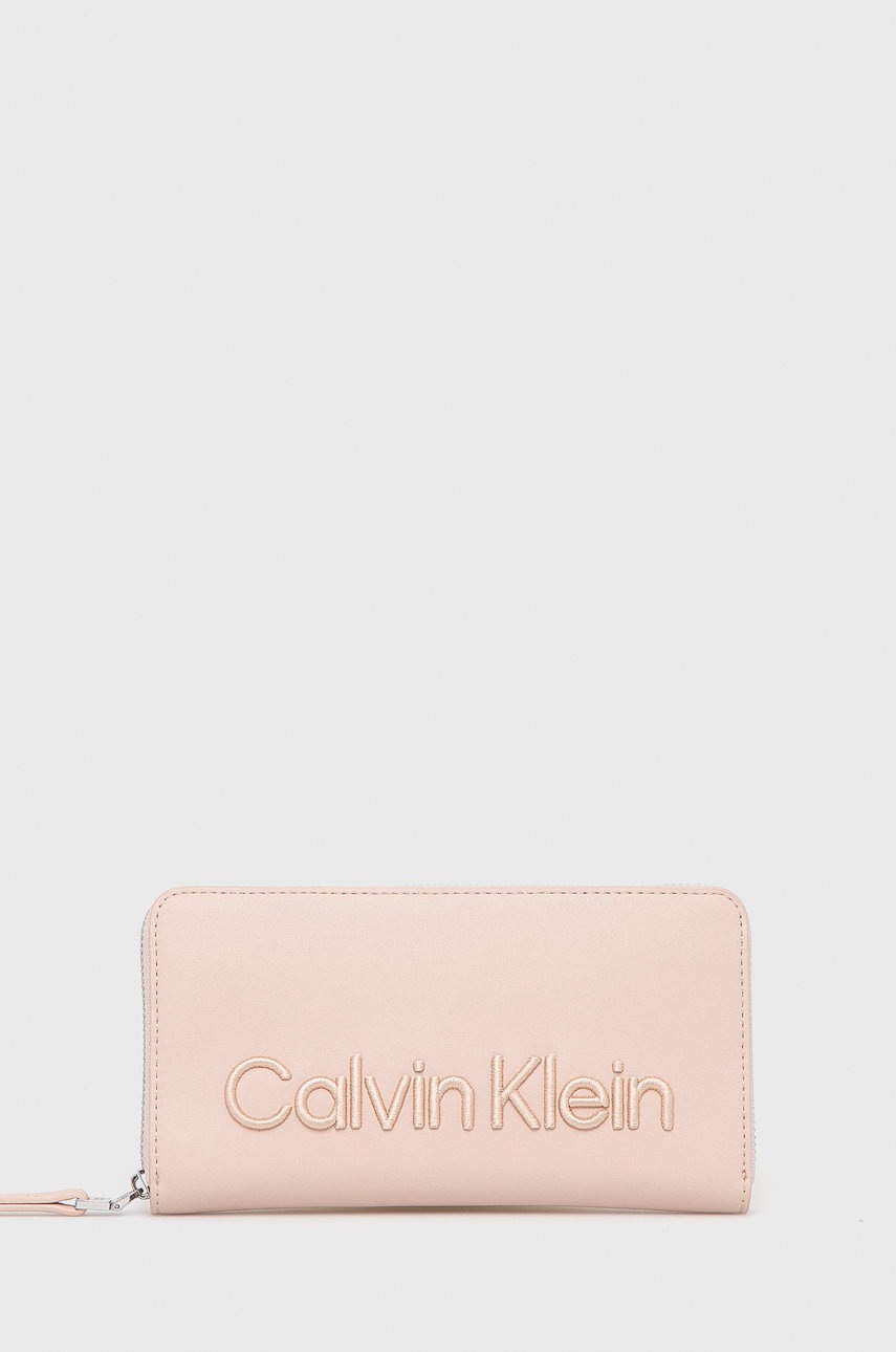 

Портфейл Calvin Klein дамски в розово, Розов