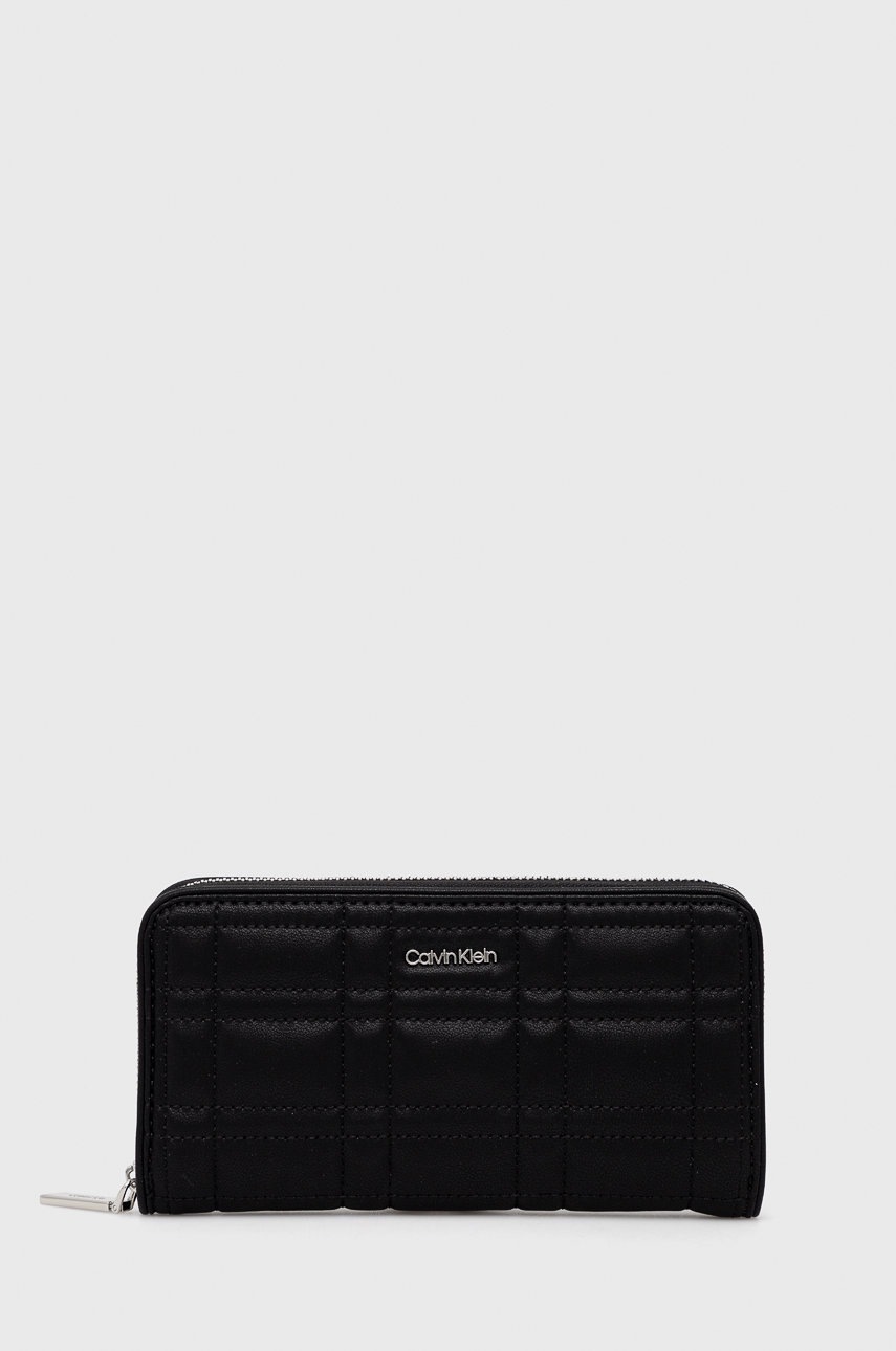 

Портфейл Calvin Klein дамски в черно, Черен