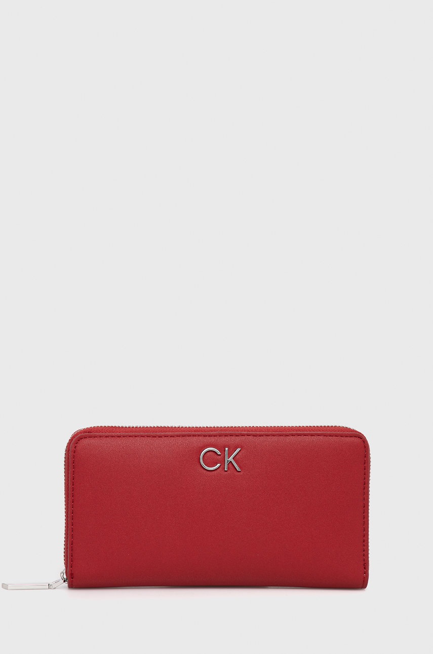 

Портфейл Calvin Klein дамски в червено, Червен