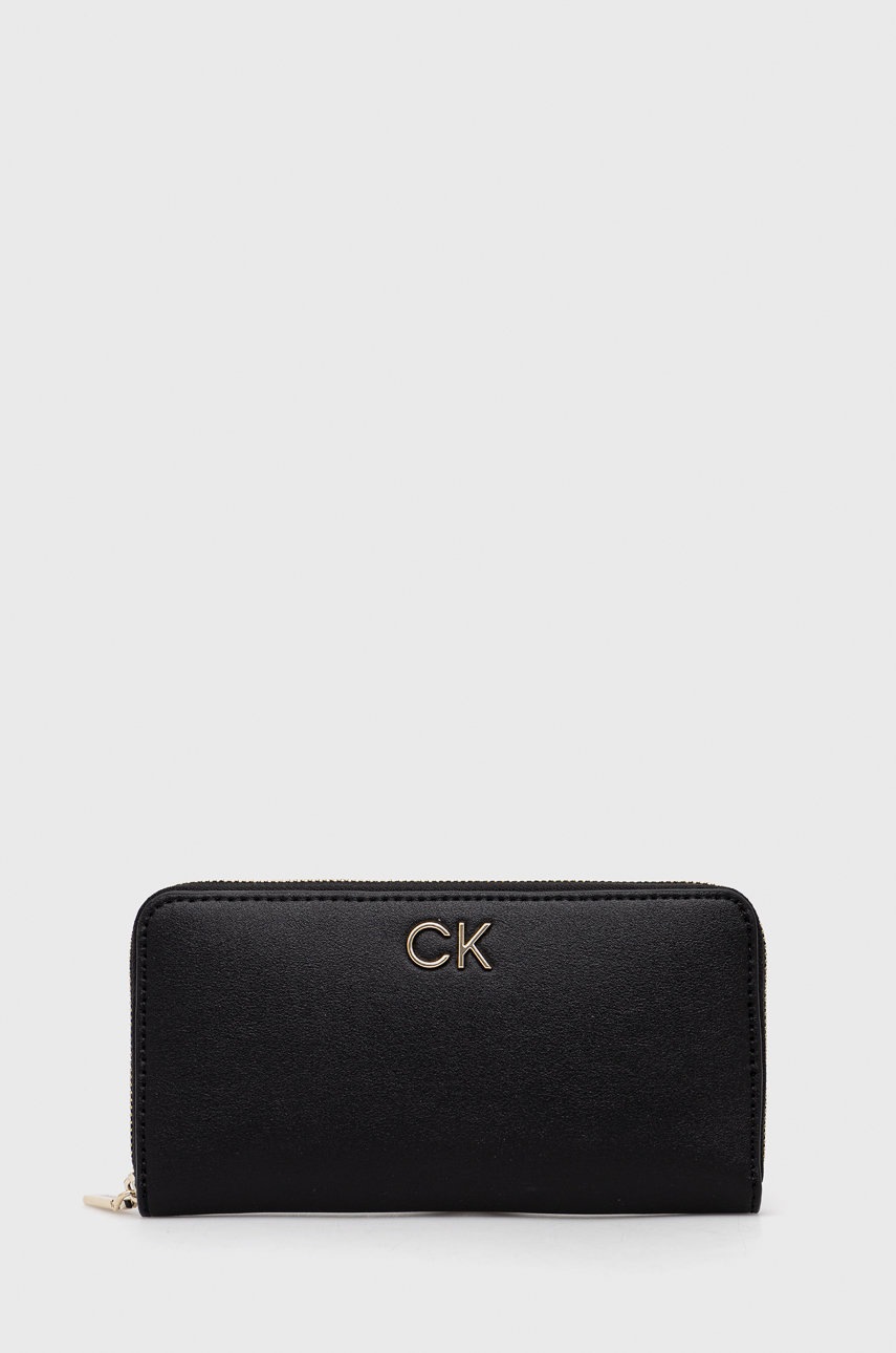 

Портфейл Calvin Klein дамски в черно, Черен