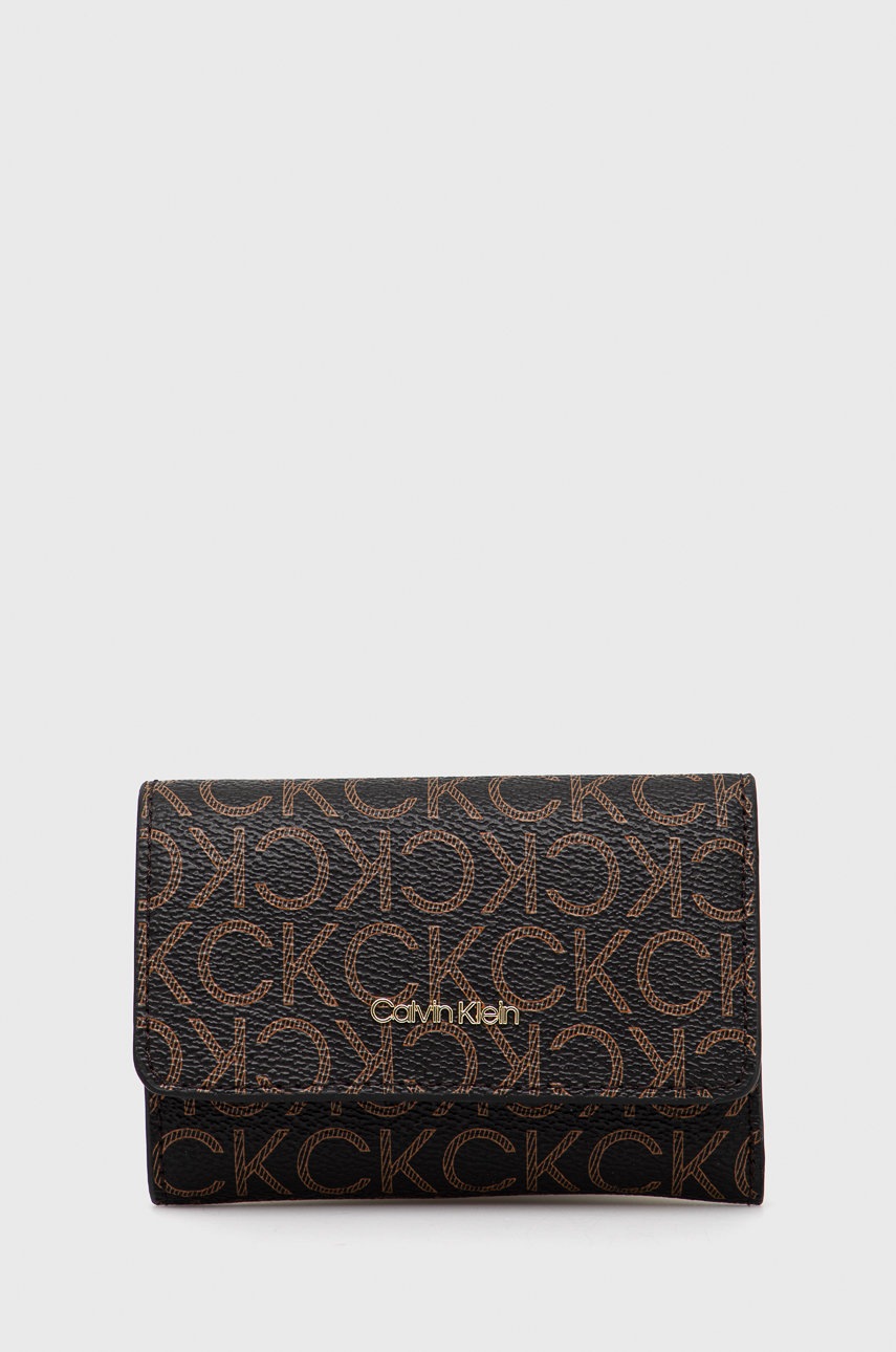 

Портфейл Calvin Klein дамски в кафяво, Кафяв