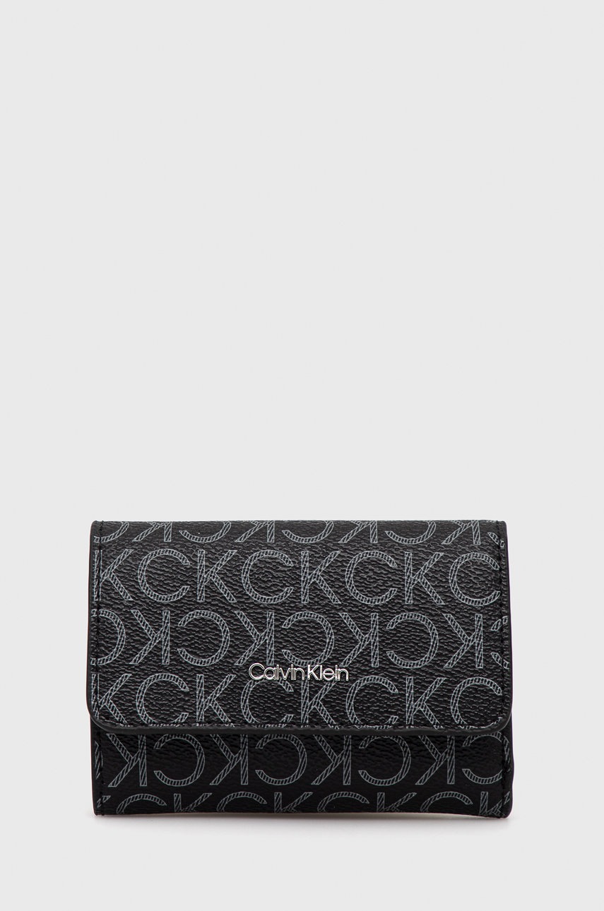 

Портфейл Calvin Klein дамски в черно, Черен