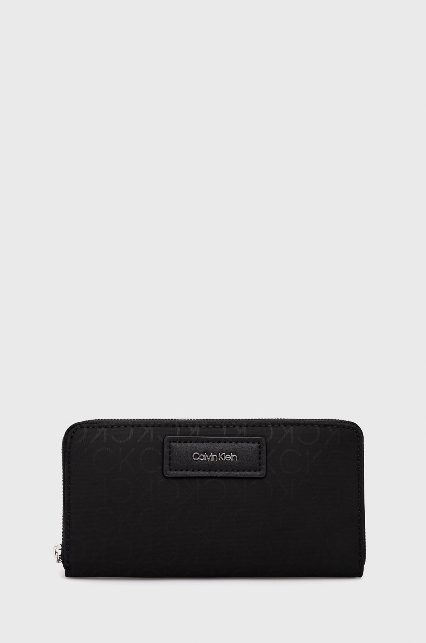 

Портфейл Calvin Klein дамски в черно, Черен