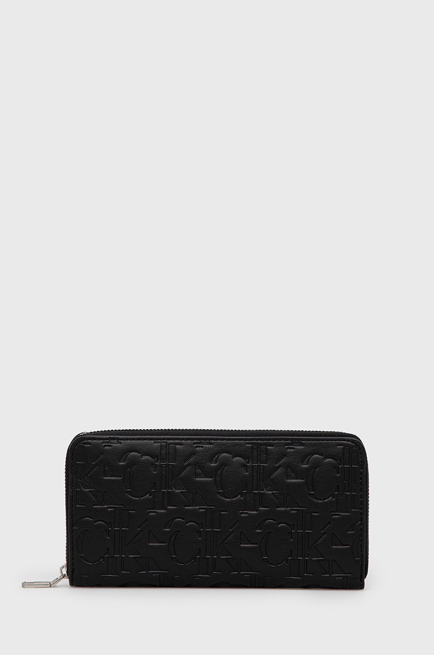 

Портфейл Calvin Klein Jeans дамски в черно, Черен