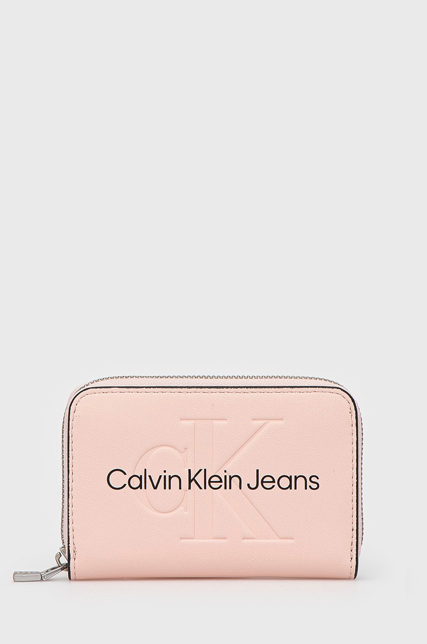 

Портфейл Calvin Klein Jeans дамски в розово, Розов