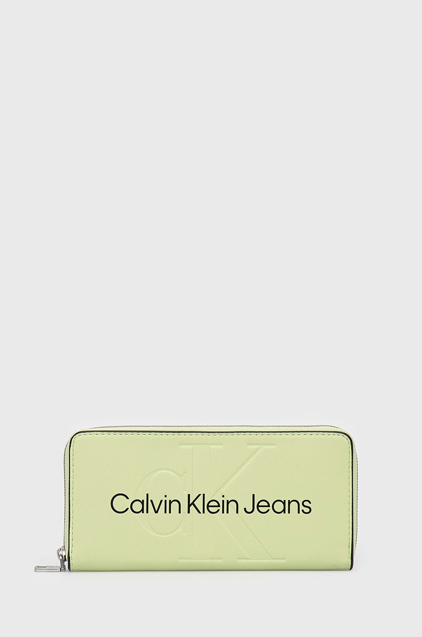 

Портфейл Calvin Klein Jeans дамски в зелено, Зелен