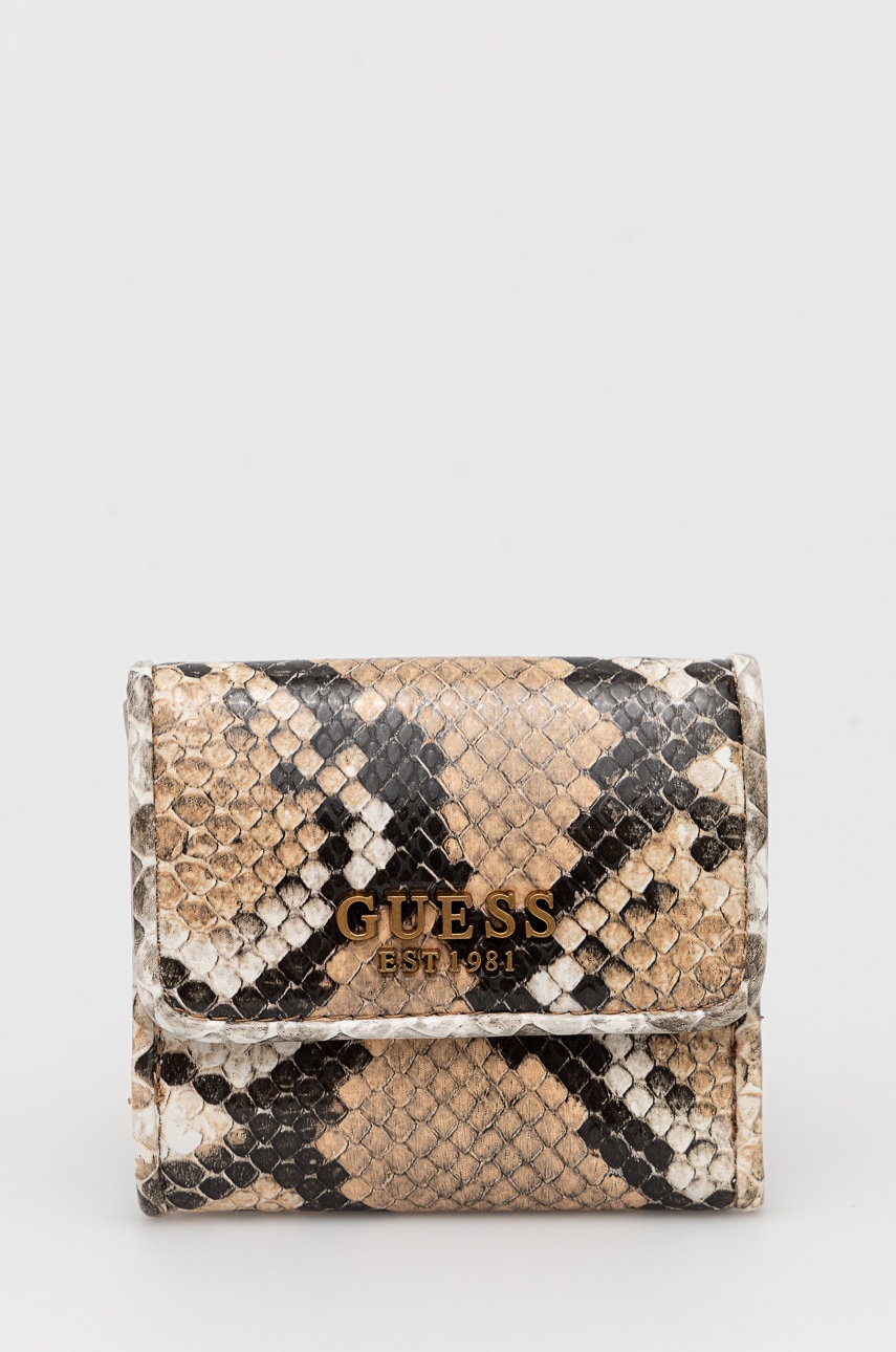 

Портфейл Guess дамски в бежово, Бежов