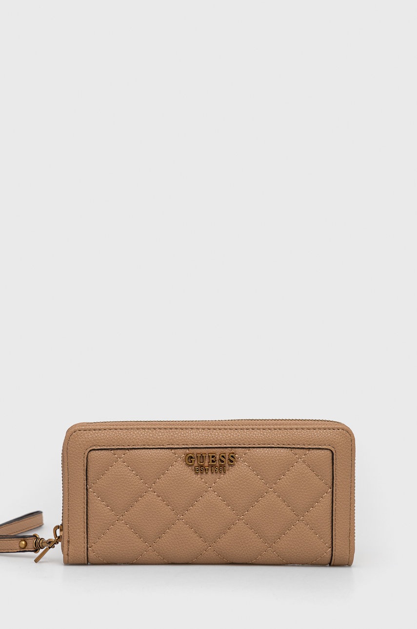 

Портфейл Guess дамски в бежово, Бежов