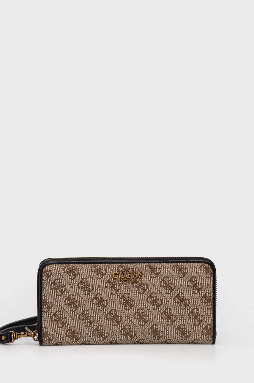 

Портфейл Guess дамски в бежово, Бежов