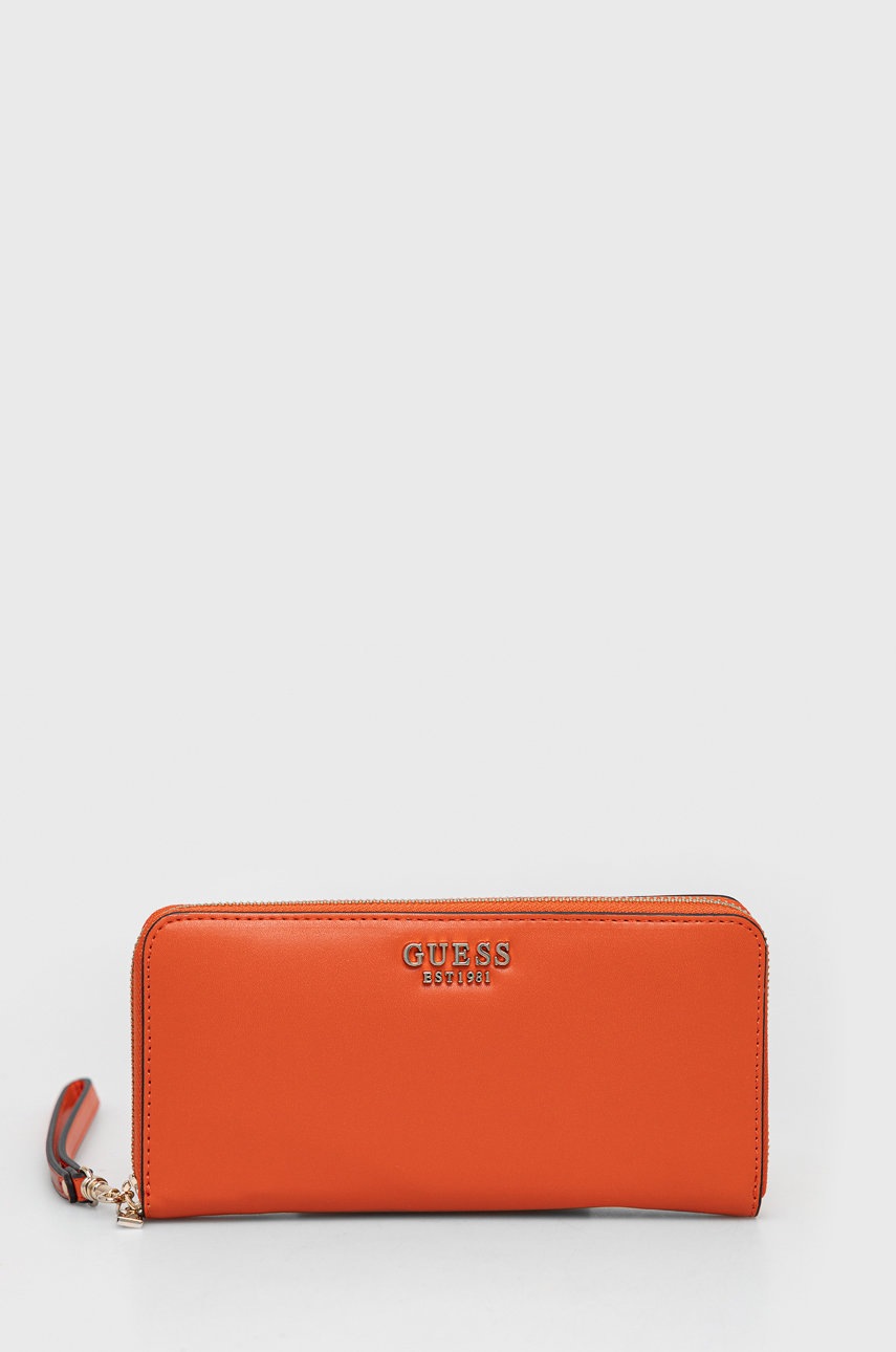 

Портфейл Guess дамски в оранжево, Оранжев