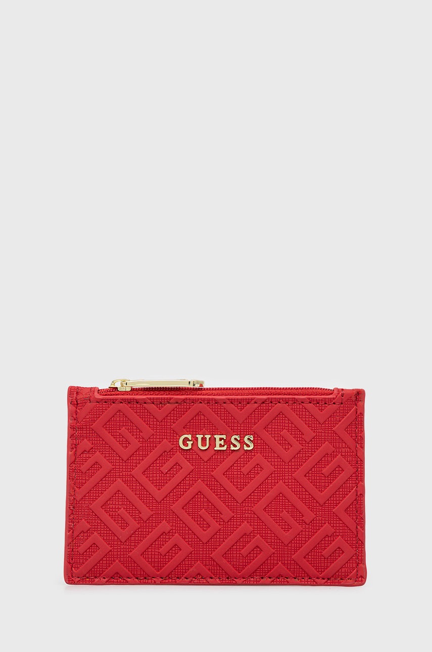 

Калъф за карти Guess дамски в червено, Червен