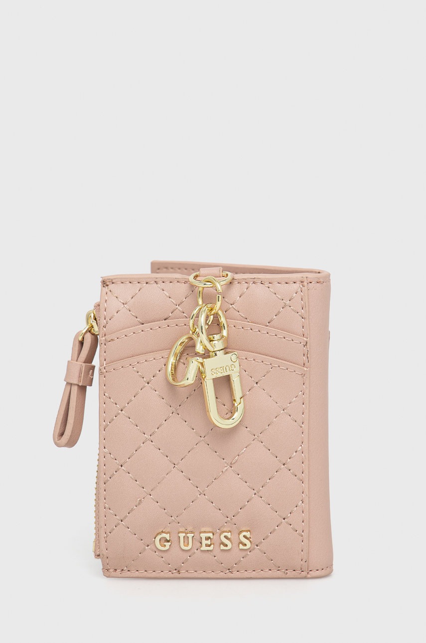 

Калъф за карти Guess дамски в розово, Розов