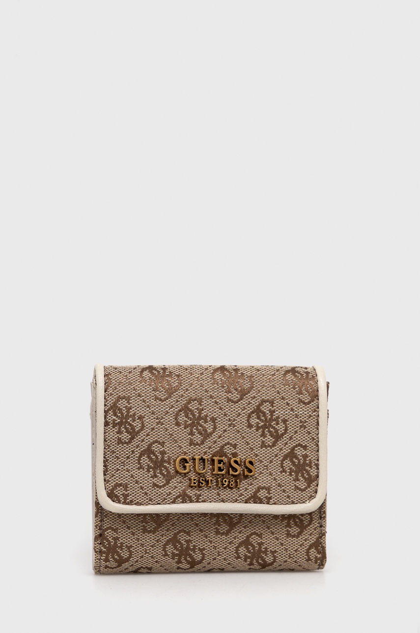 

Портфейл Guess дамски в бежово, Бежов