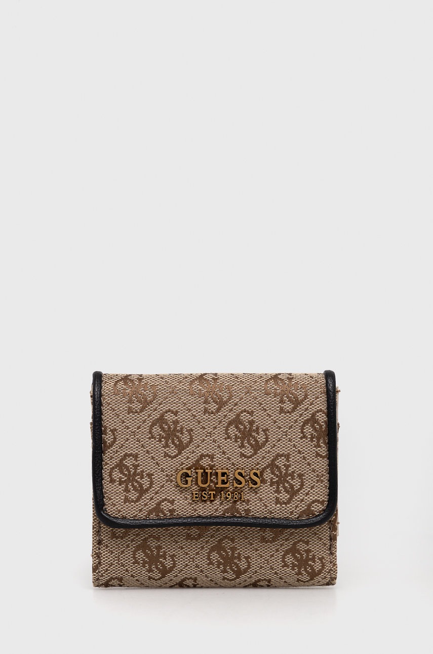

Гаманець Guess жіночий колір бежевий